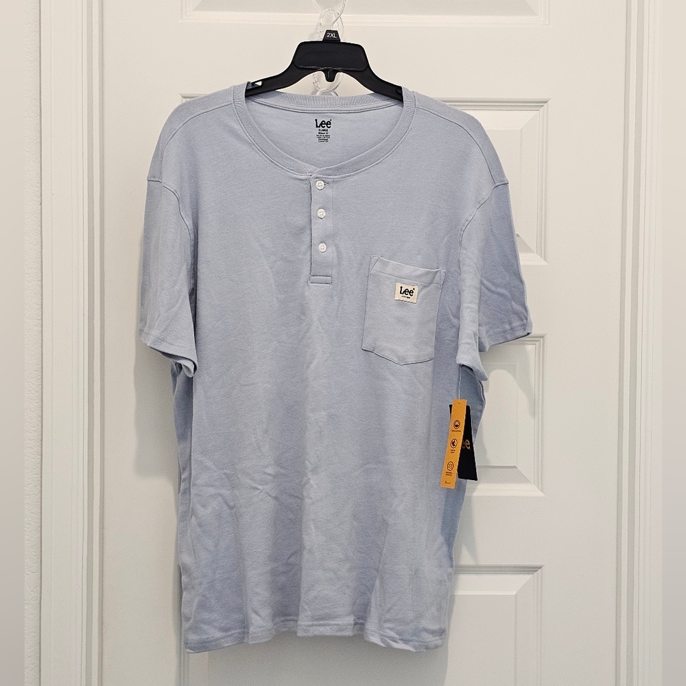 Lee Henley Pocket T-Shirt, 100% Cotton, NWT, Size XL
